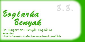 boglarka benyak business card